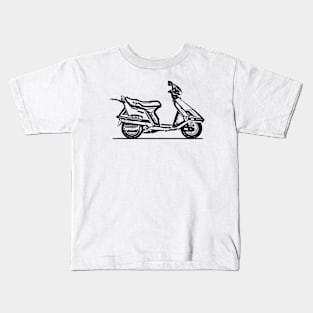 1985 CH150 Motorcycle Sketch Art Kids T-Shirt